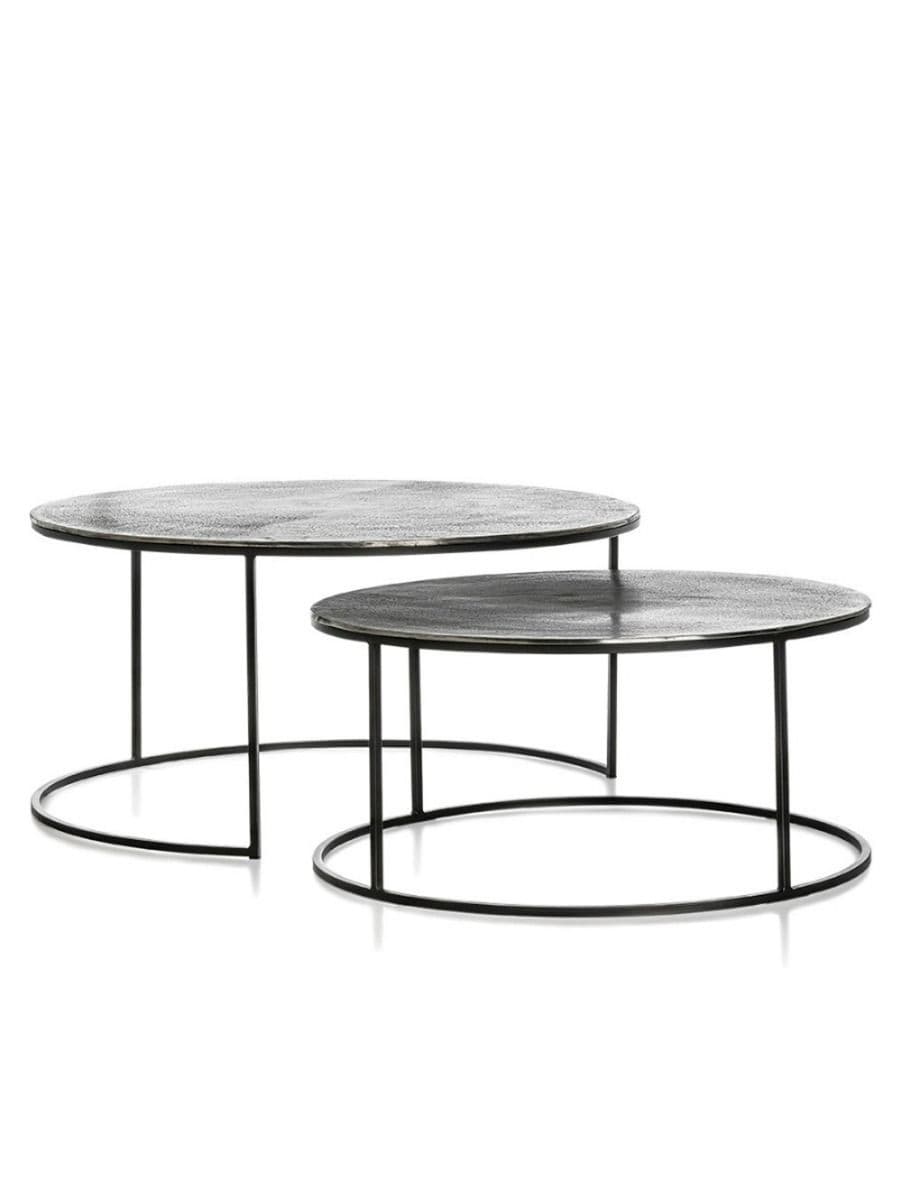 SET MESAS BAJAS MADNESS NICKEL & BLACK