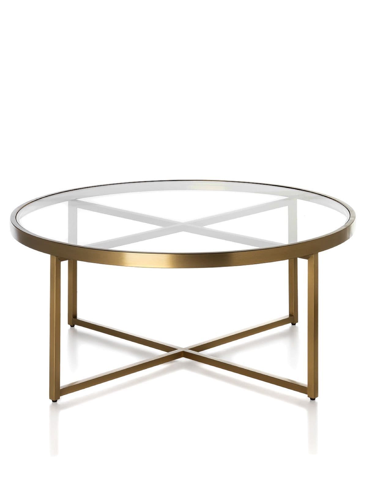 Copia de MESA BAJA MAJESTIC GOLD VIDRIO Y ACERO INOXIDABLE - CUERO VINTAGE INTERNACIONAL LANDMARK 00