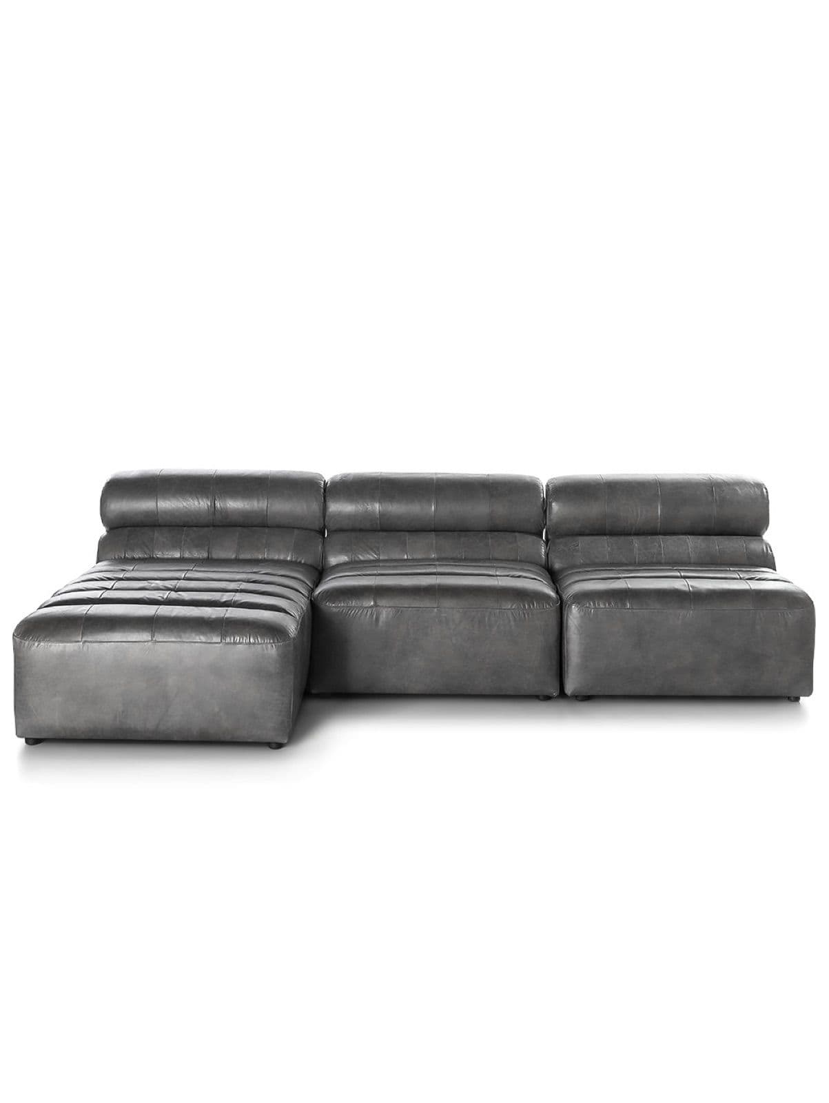 SOFA L MANCHESTER CUERO GREY