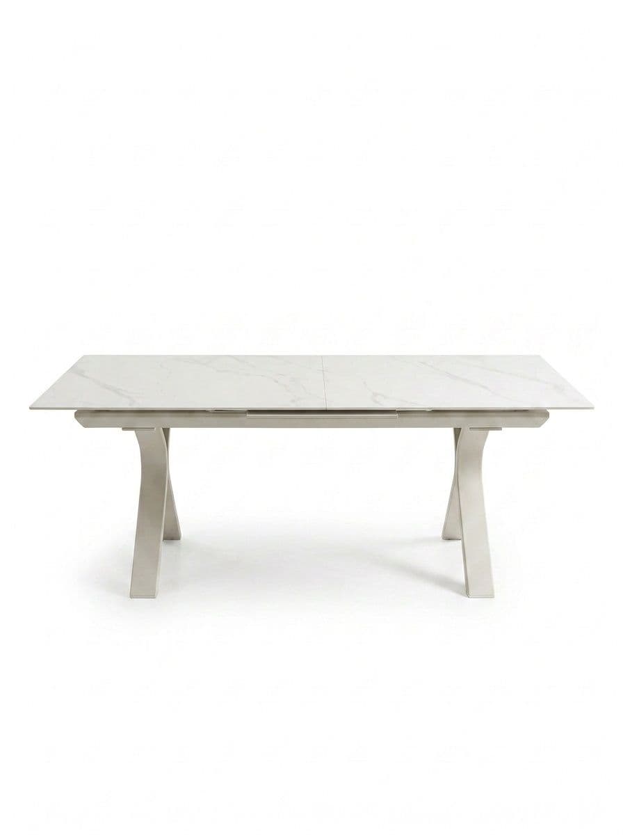 MESA DE COMEDOR EXTENSIBLE TAREI IVORY WHITE