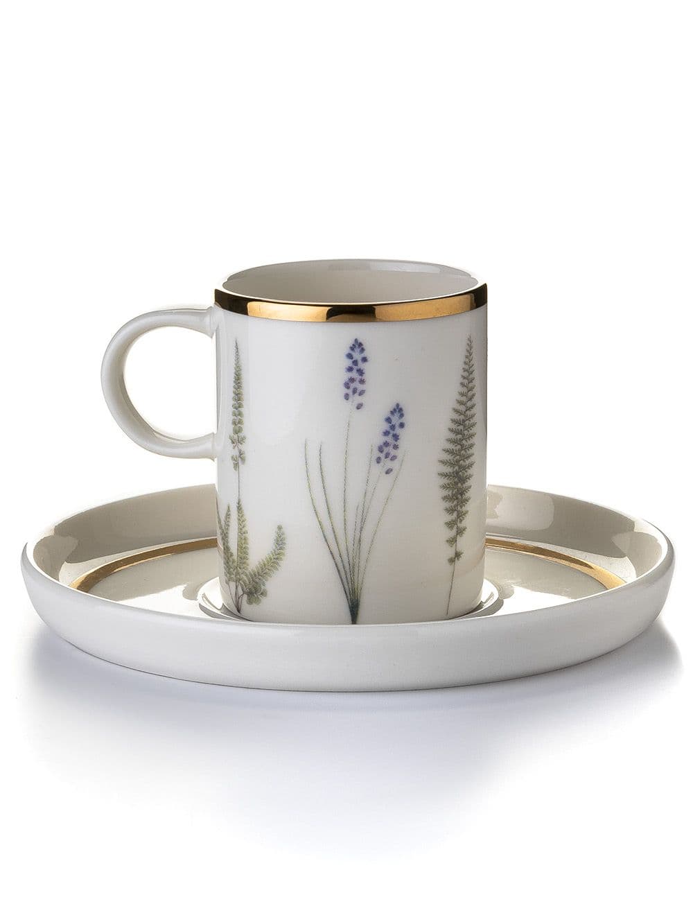 TAZA Y PLATO DE CAFÉ BOTANICAL