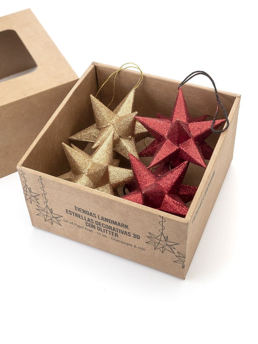 ADORNO 3D STAR SET X4