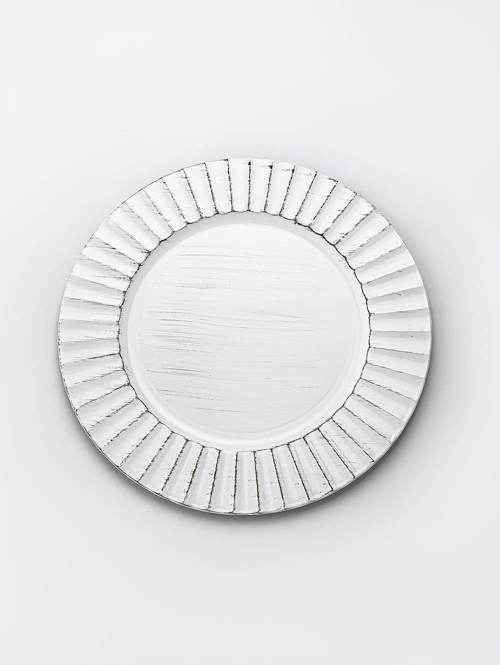 PLATO DE SITIO RUFFLED WHITE