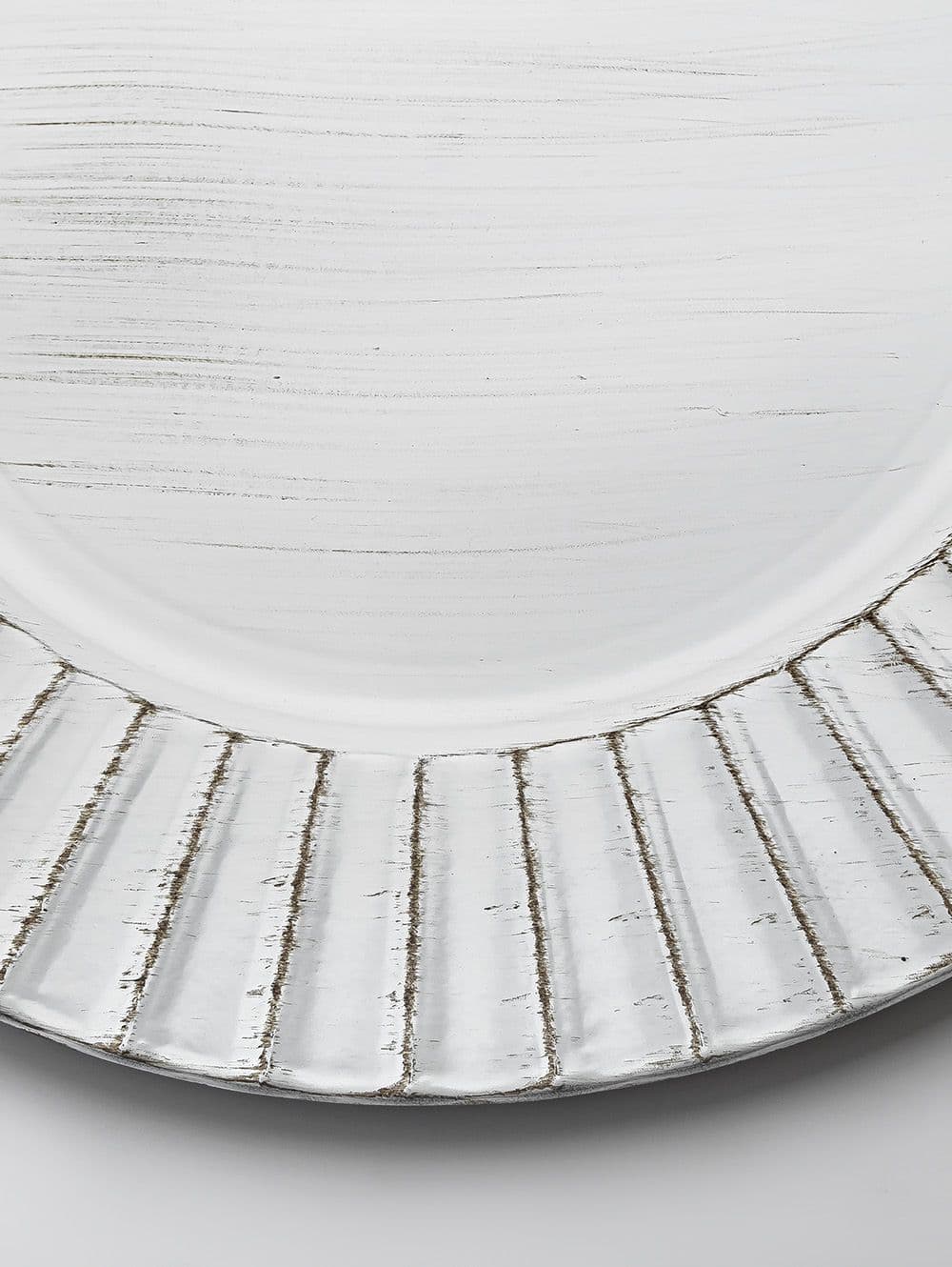 PLATO DE SITIO RUFFLED WHITE