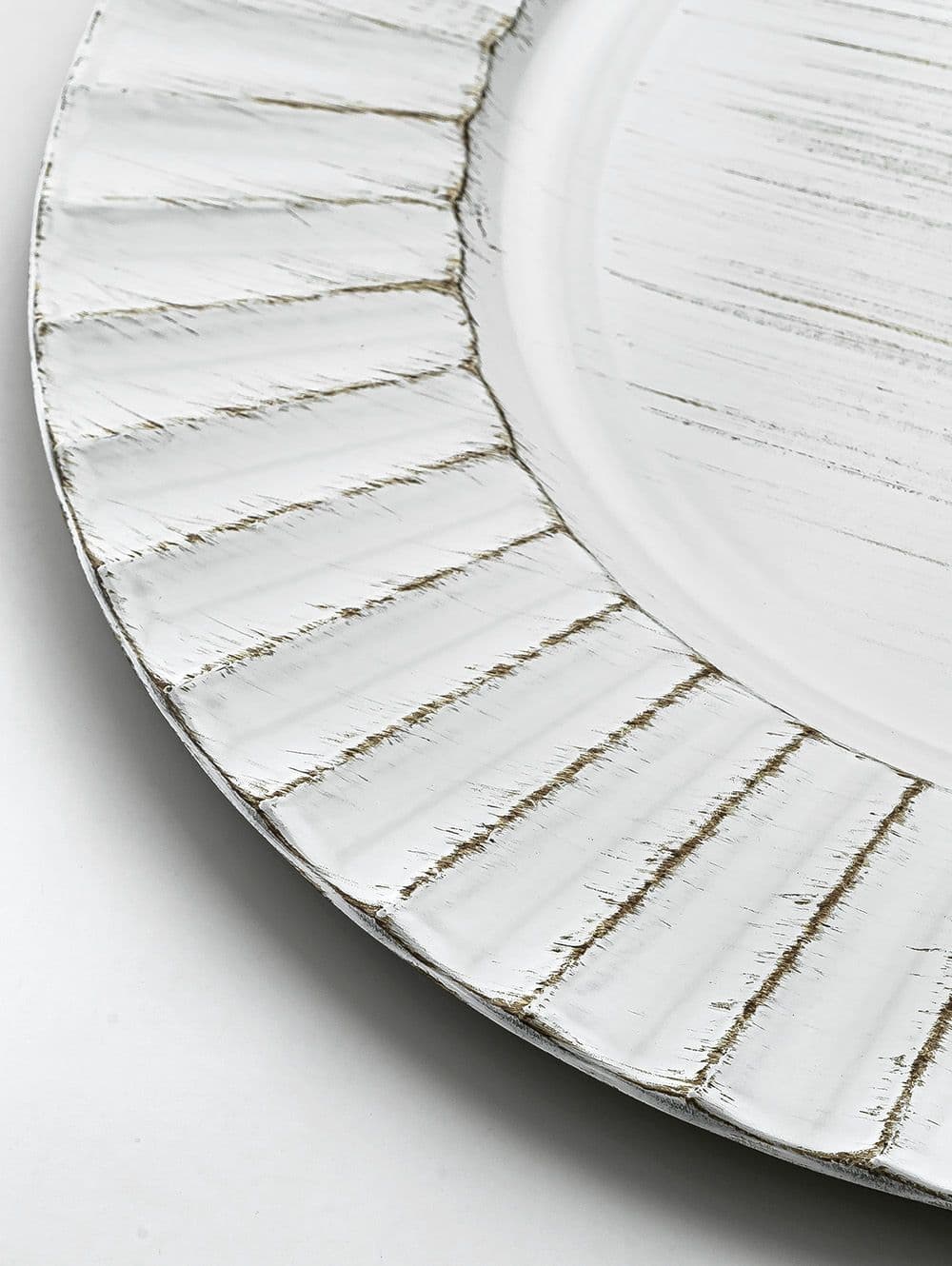 PLATO DE SITIO RUFFLED WHITE