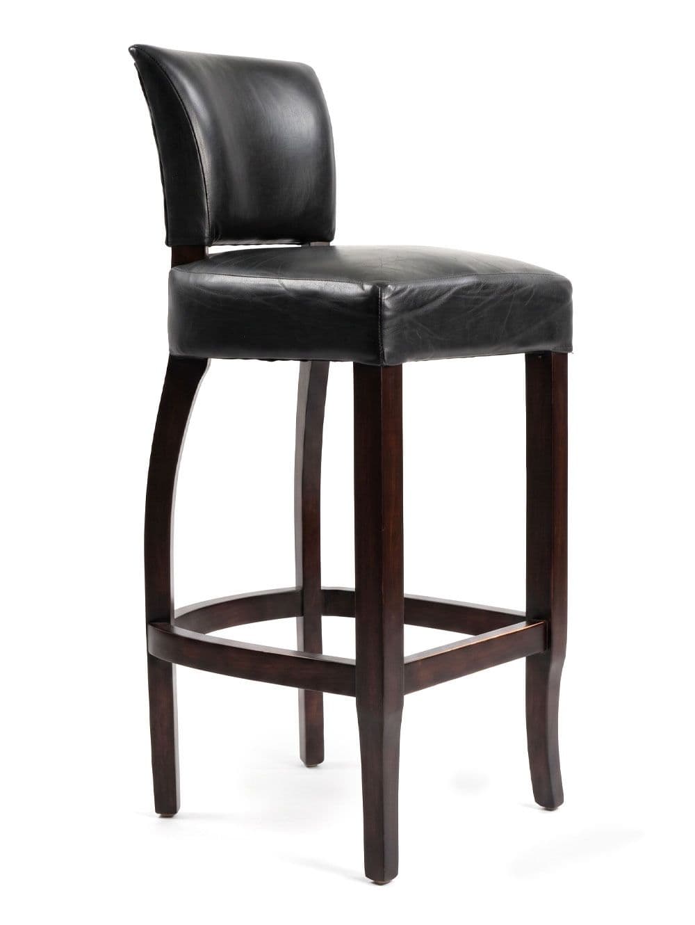 BANQUETA TORINO CUERO NEGRO LISO
