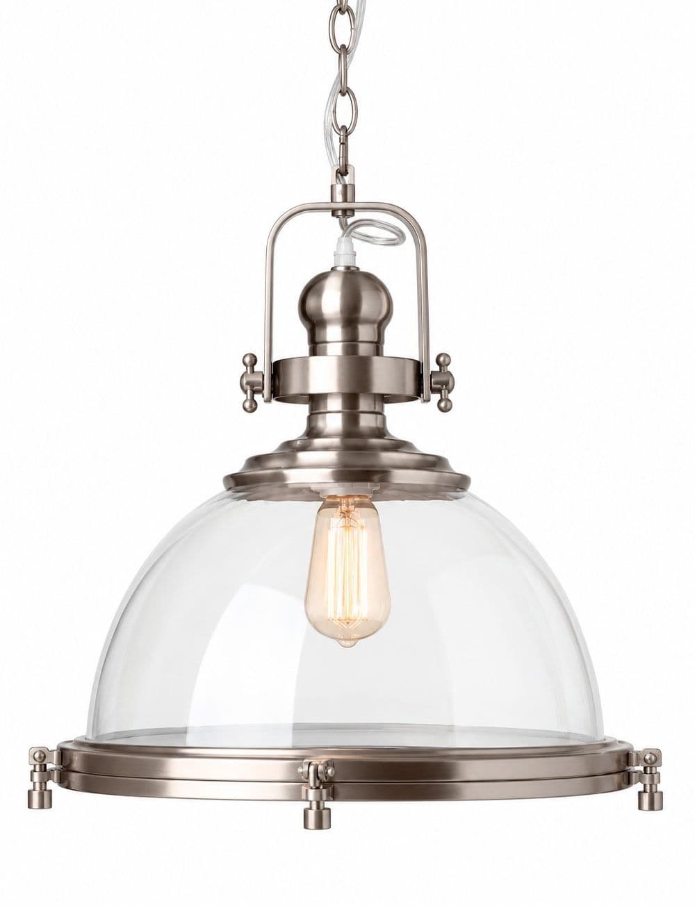 LAMPARA COLGANTE CLEMSON CROMO 45X52 D=45