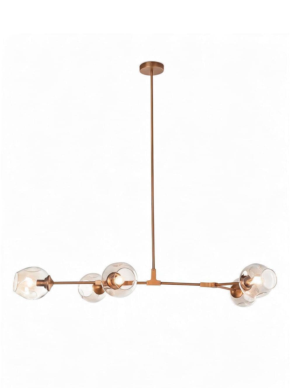 LAMPARA COLGANTE MOBILE AMBAR BRONCE 5L 120XH50