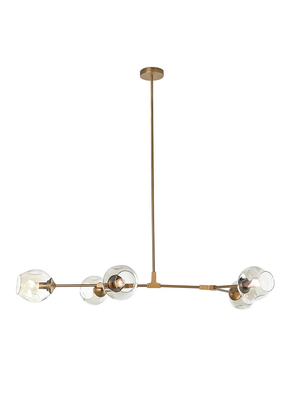 LAMPARA COLGANTE MOBILE AMBAR BRONCE 5L 120XH50