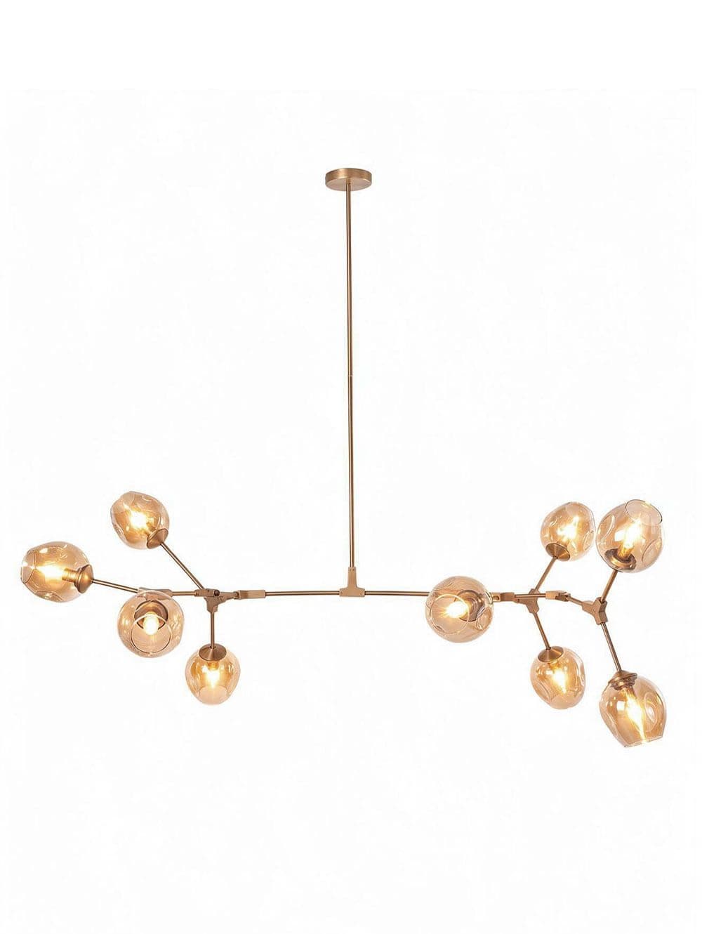 LAMPARA COLGANTE MOBILE AMBAR BRONCE 9L 200XH50