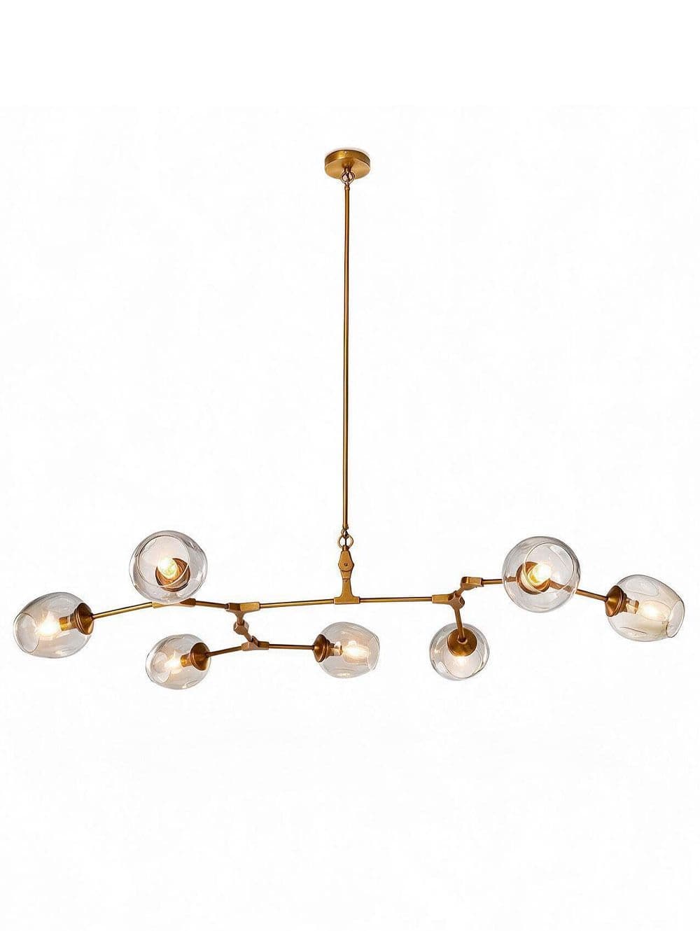 LAMPARA COLGANTE MOBILE AMBAR BRONCE 7L 175XH50