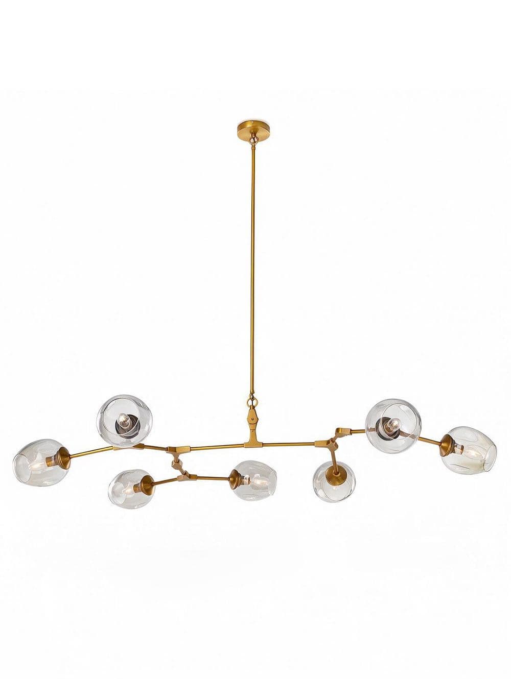 LAMPARA COLGANTE MOBILE AMBAR BRONCE 7L 175XH50