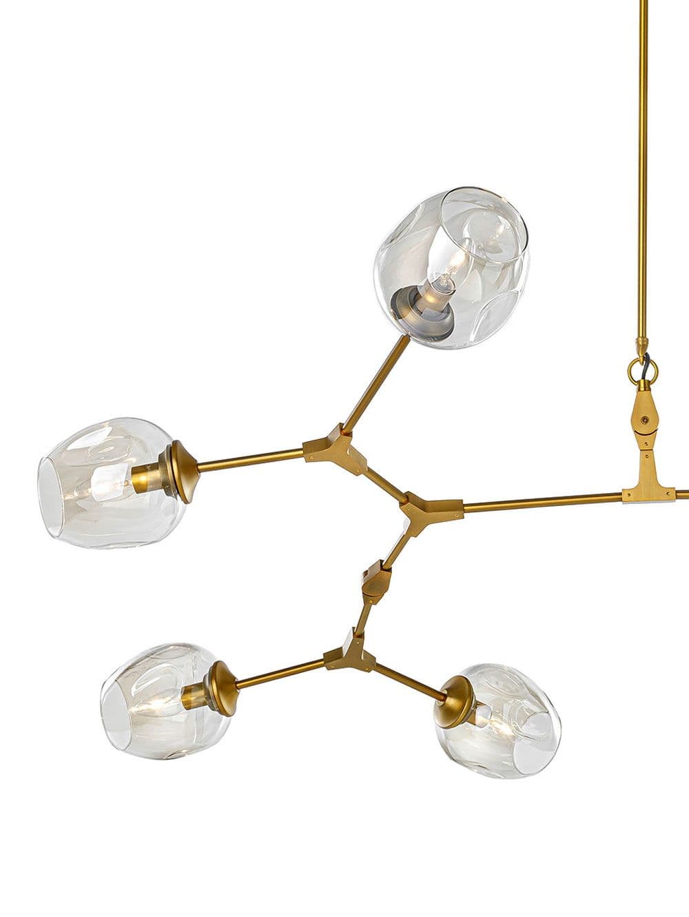 LAMPARA COLGANTE MOBILE AMBAR BRONCE 7L 175XH50