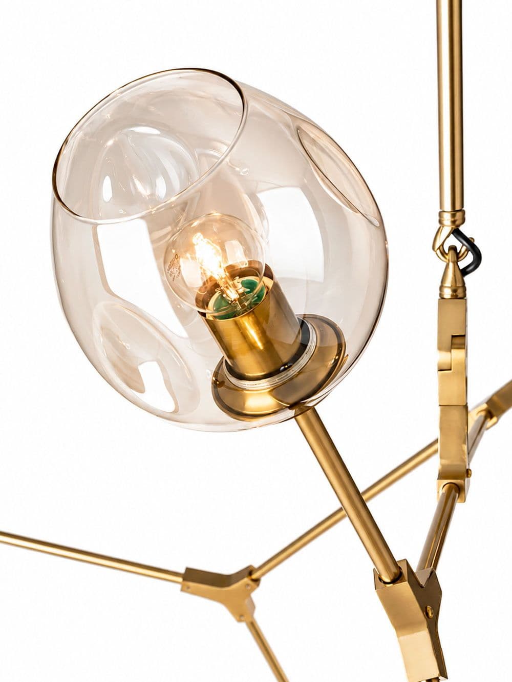 LAMPARA COLGANTE MOBILE AMBAR BRONCE 7L 175XH50