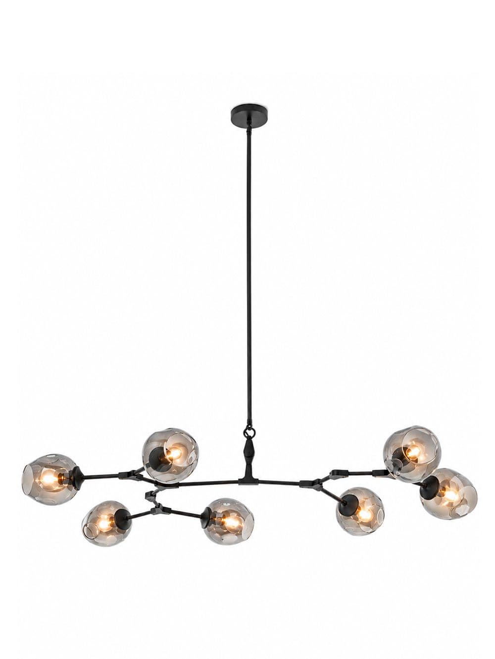 LAMPARA COLGANTE MOBILE GRIS NEGRO 7L 175XH50