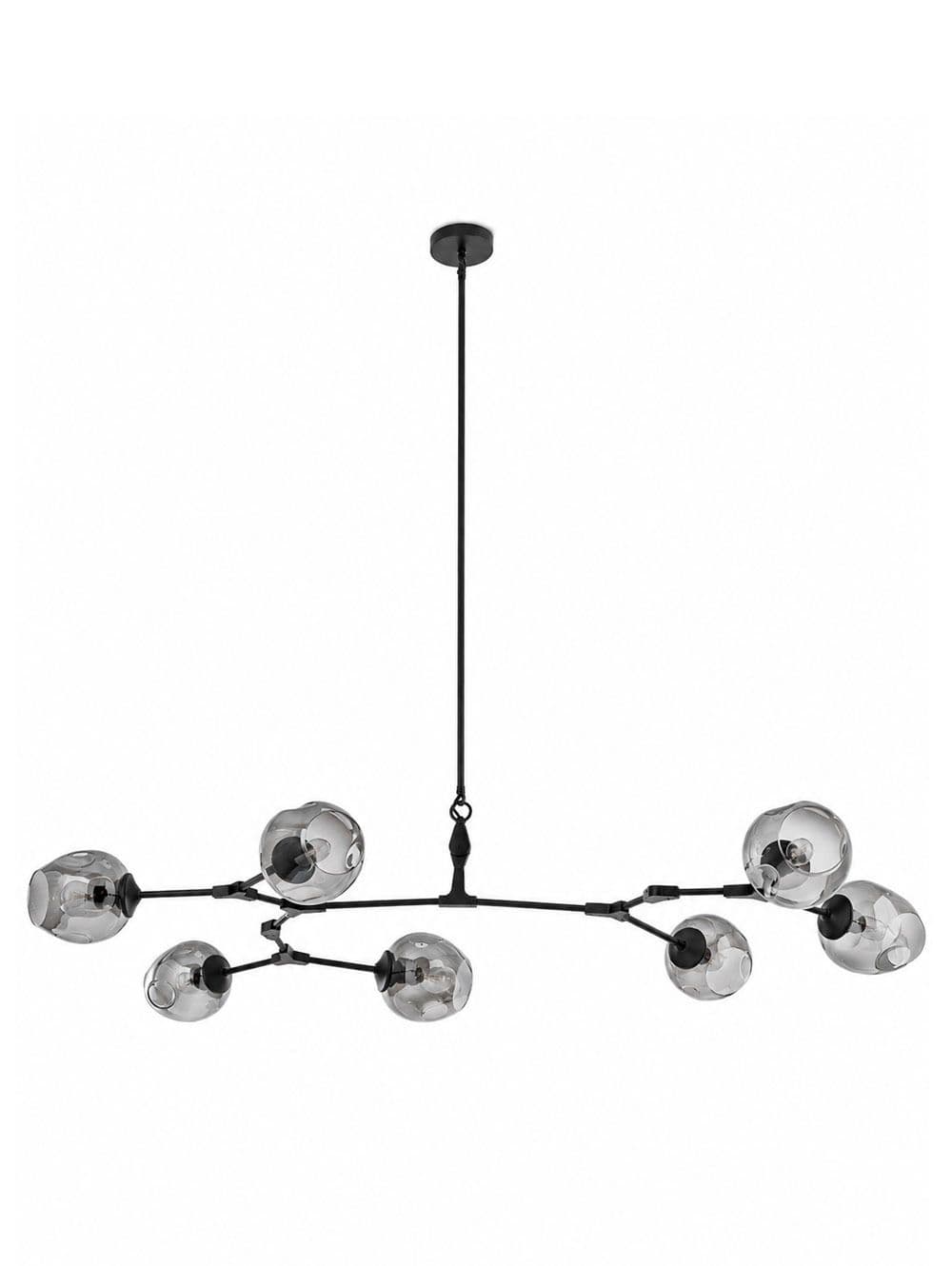 LAMPARA COLGANTE MOBILE GRIS NEGRO 7L 175XH50