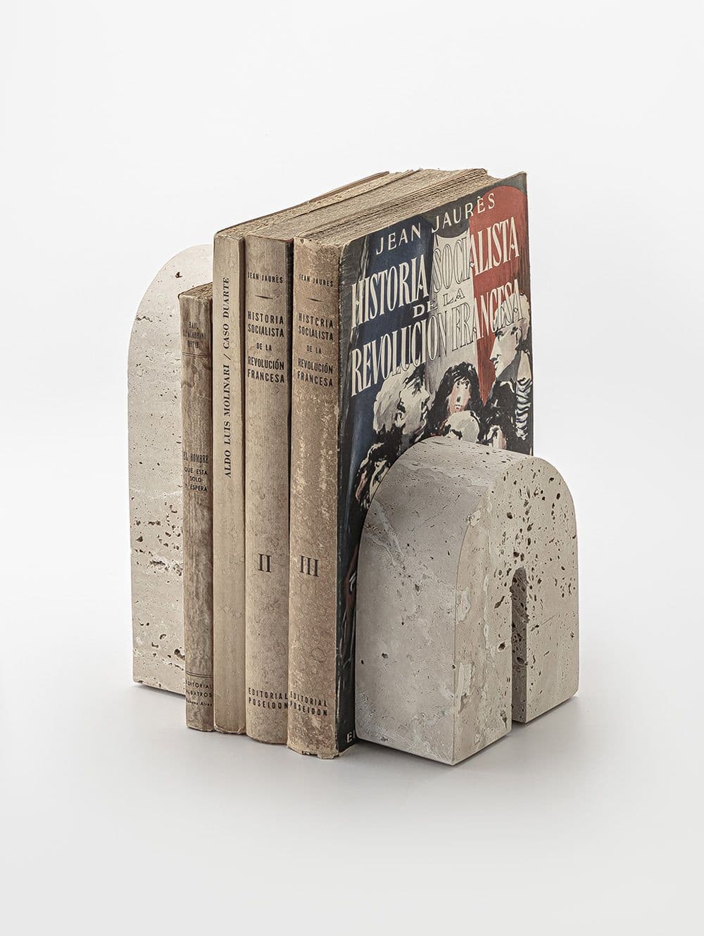 SUJETA LIBROS BARNET TRAVERTINE