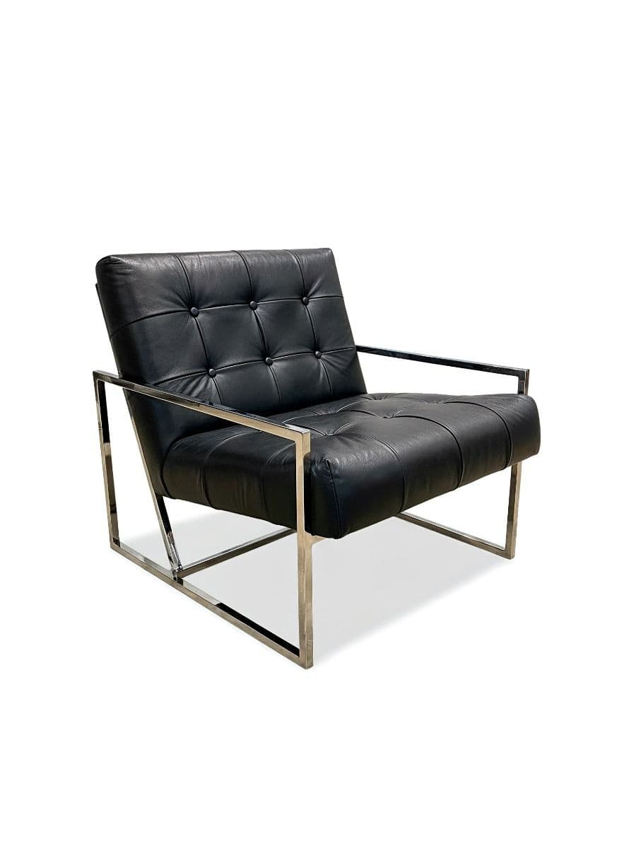 SILLON MAHORA BLACK LEATHER