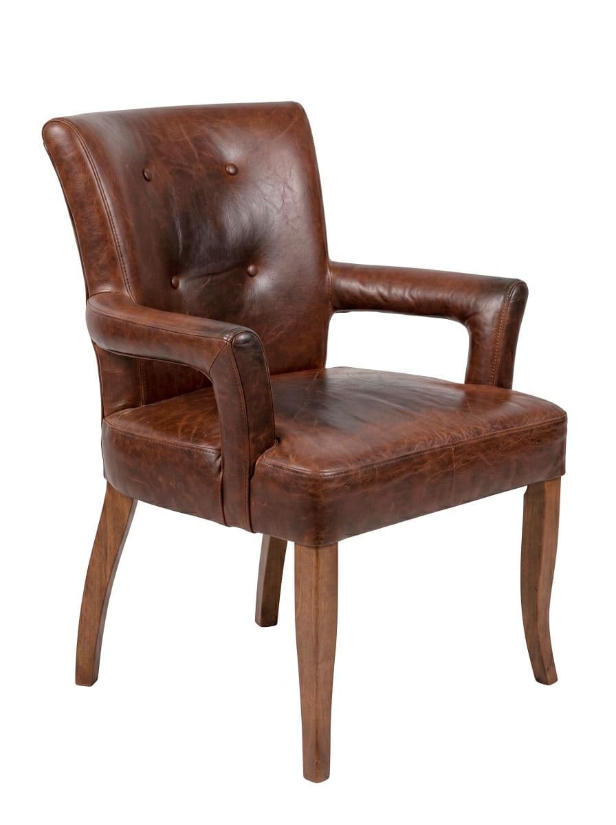 SILLA CON APOYA BRAZO LUME BROWN