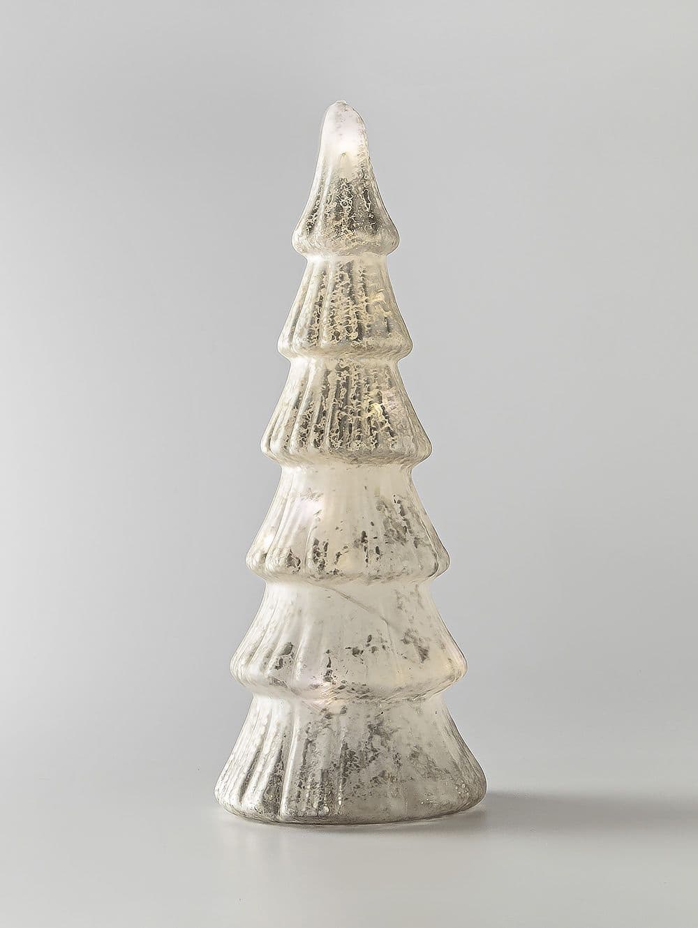ARBOL DE VIDRIO CON LUZ SPARKLE 10X27CM