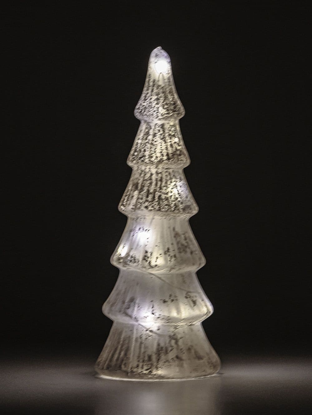 ARBOL DE VIDRIO CON LUZ SPARKLE 10X27CM