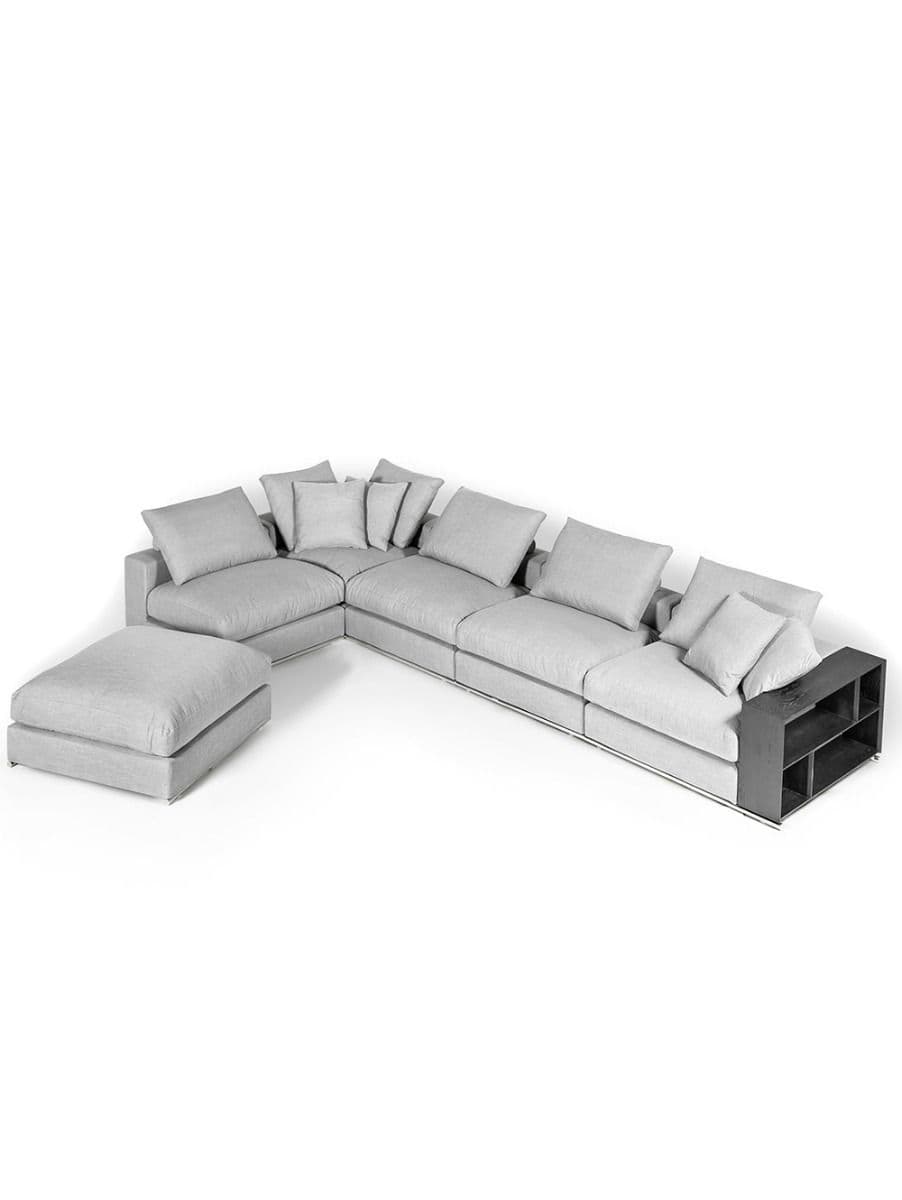 SOFA EN ELE IZQUIERDO SMITH GRIS