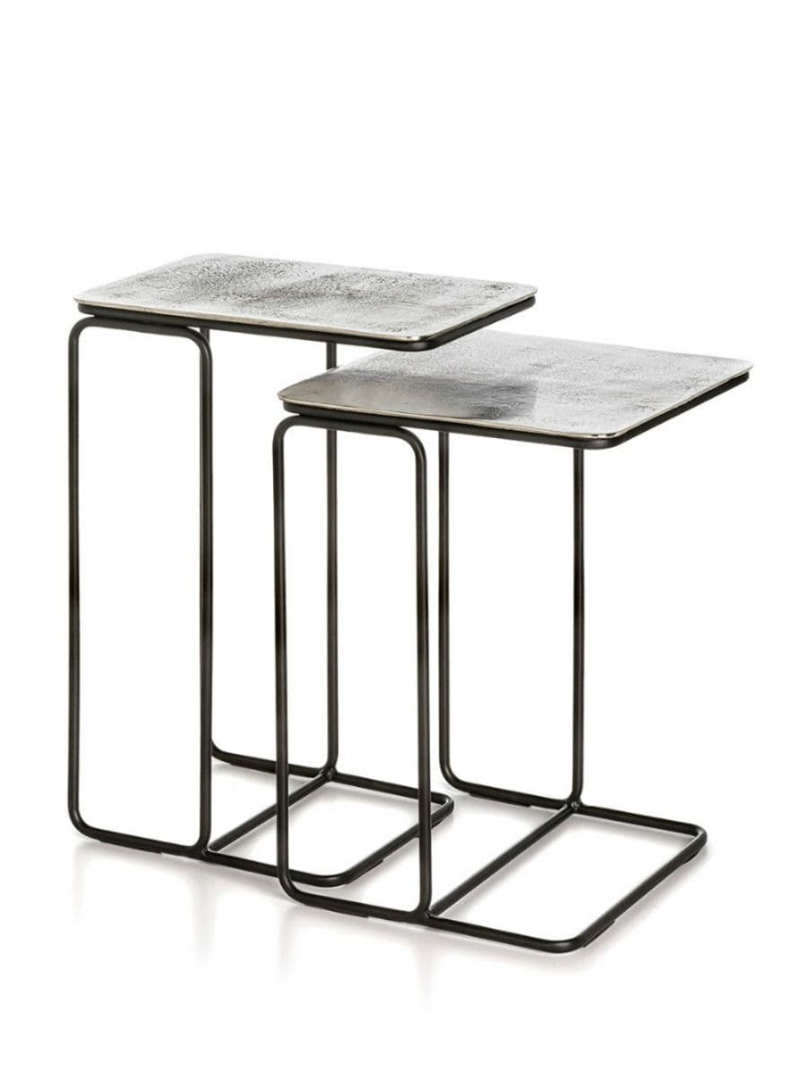 SET MESAS AUXILIARES MOANA NICKEL & BLACK