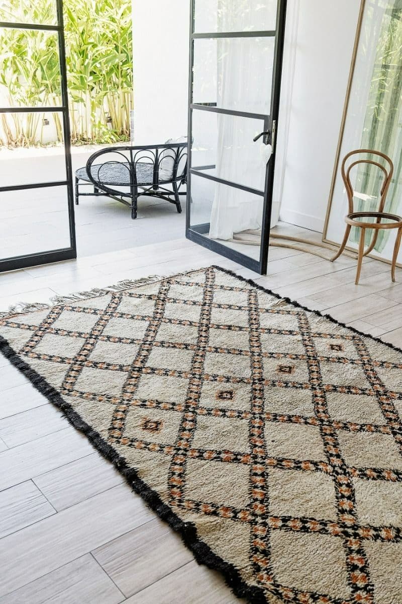 ALFOMBRA MANUAL TRIBAL MARRUECOS 180x395