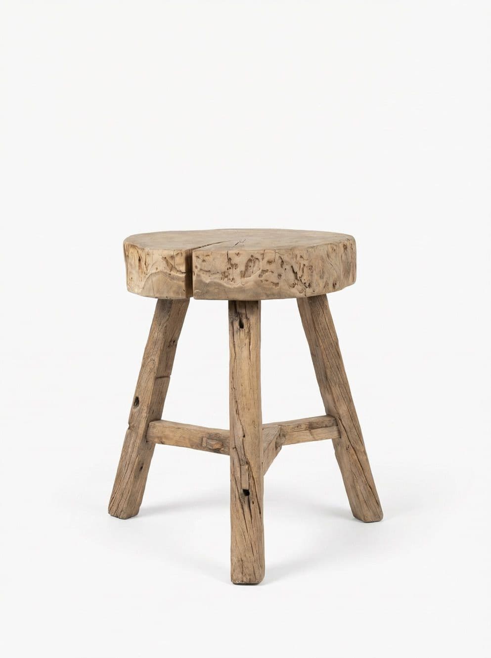 TABURETE WOODEN LOG NATURAL 35X35X50