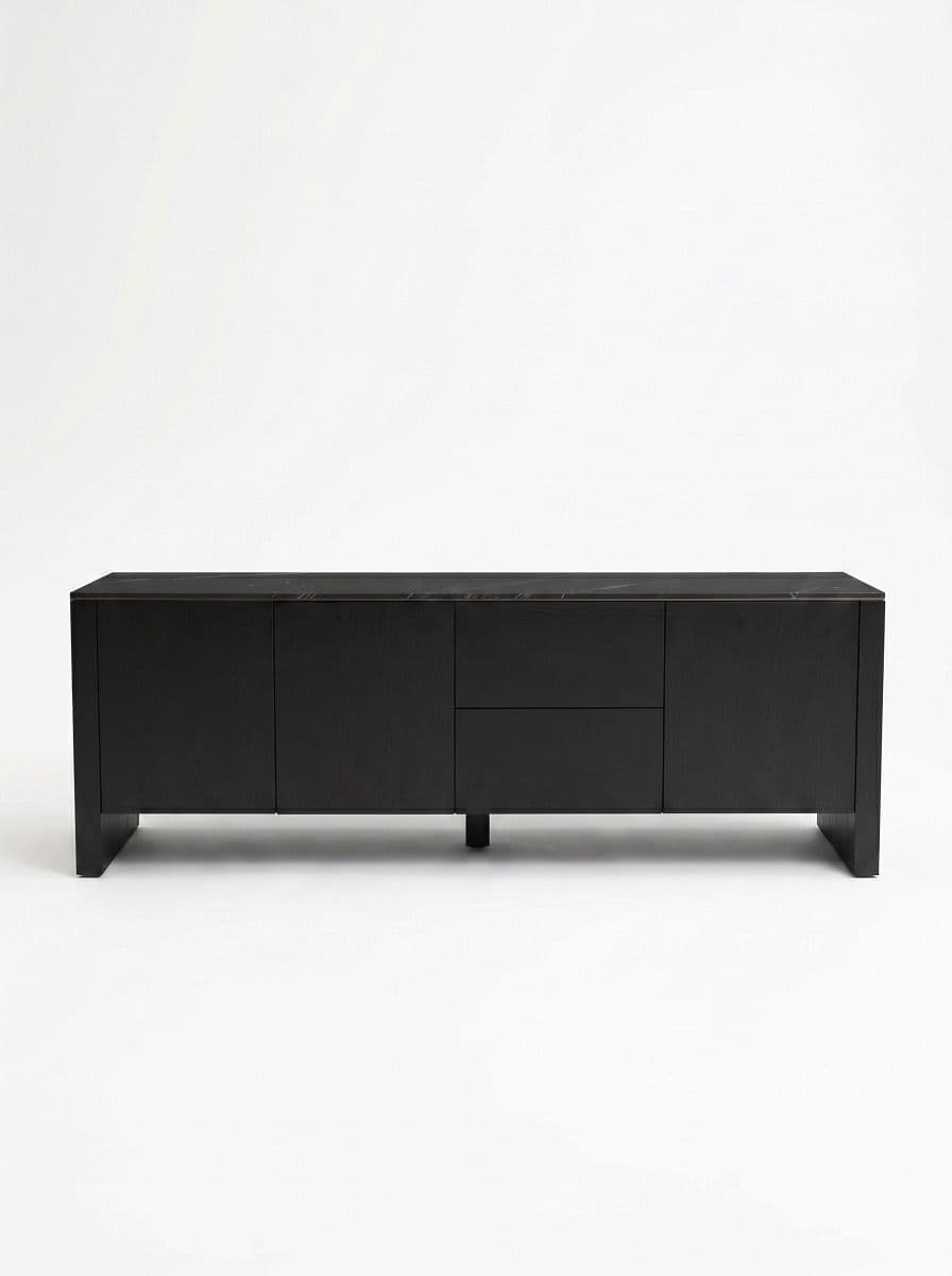 VAJILLERO VESPER MARBLE BLACK