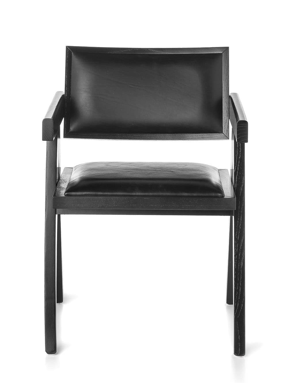 SILLA CAPITOL CUERO NEGRO