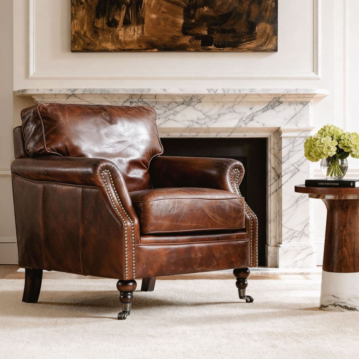 SILLON OXFORD CUERO MOCCA