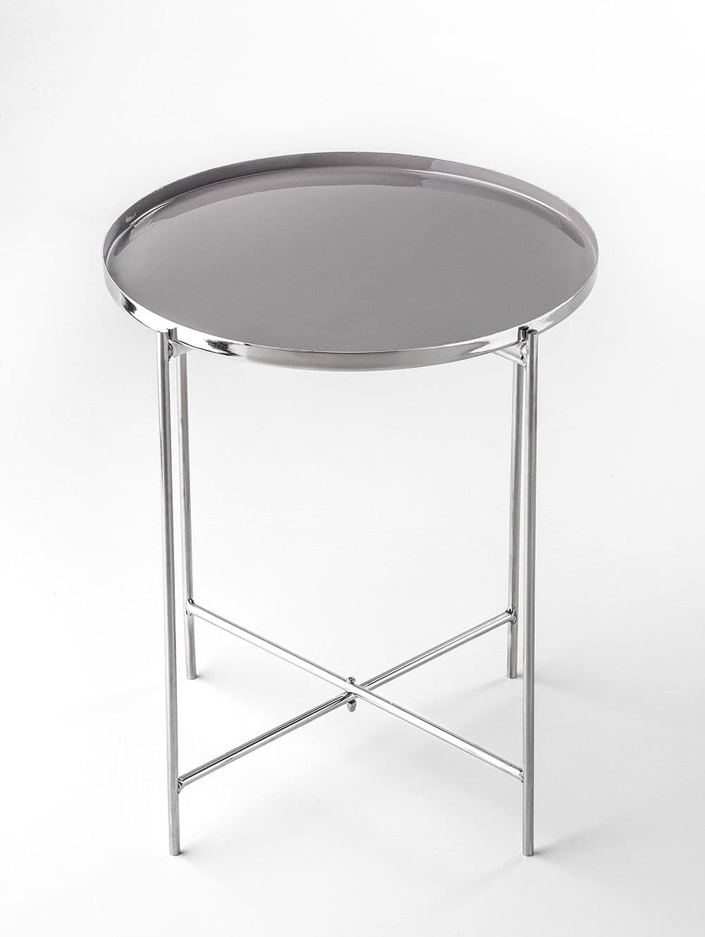 MESA AUXILIAR VALDA GREY & NIQUEL 35X40