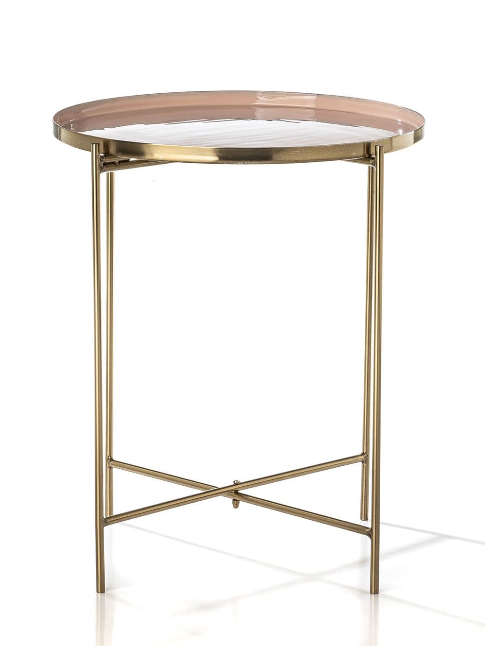 MESA AUXILIAR VALDA PINK & GOLD 35X40