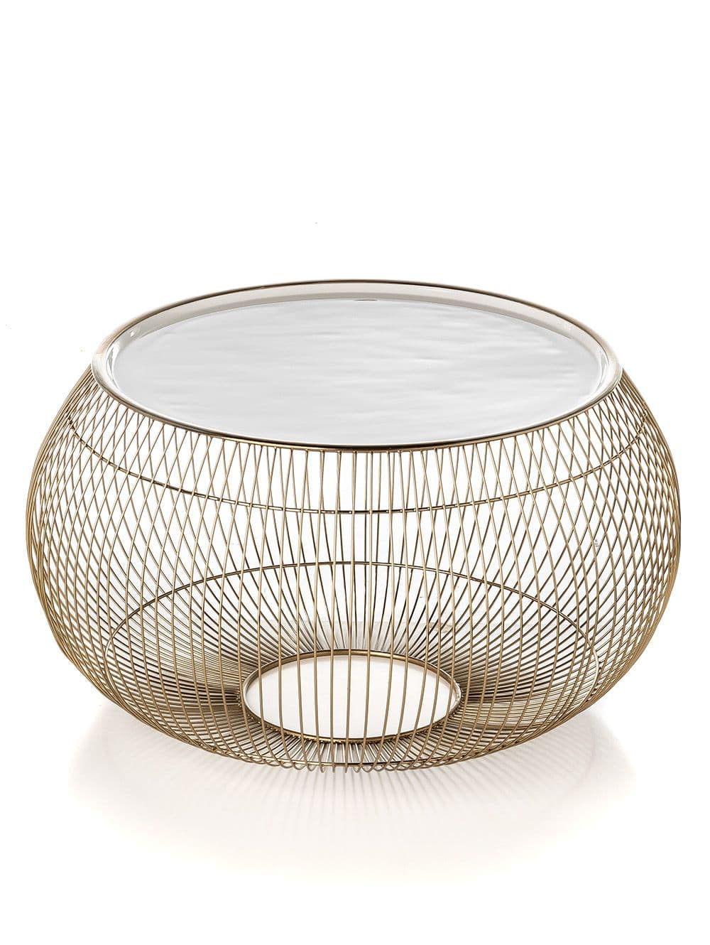 MESA AUXILIAR IRINEA WHITE & GOLD 68CM